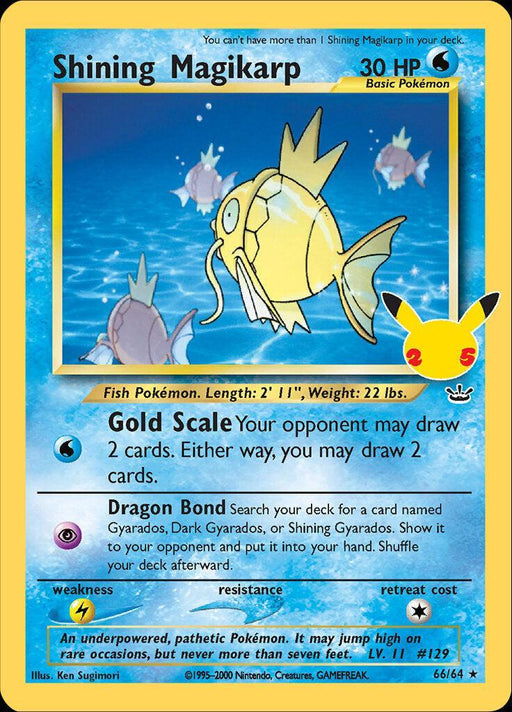 Shining Magikarp (66/64) [Celebrations: 25th Anniversary - Classic Collection] - for just $15.80! 
