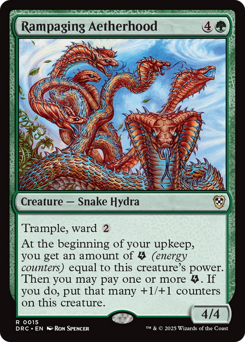 Rampaging Aetherhood (DRC-015) - Commander: Aetherdrift - for just $0.09! 