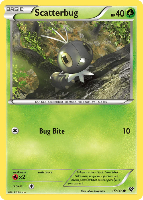 Scatterbug (15/146) [XY: Base Set] - for just $0.10! 
