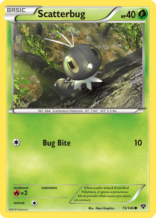 Scatterbug (15/146) [XY: Base Set] - for just $0.15! 