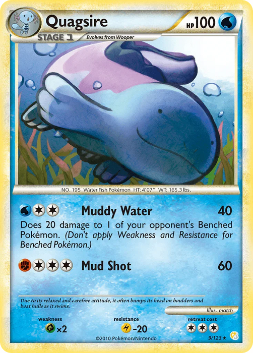 Quagsire (9/123) [HeartGold & SoulSilver: Base Set] - for just $5.75! 