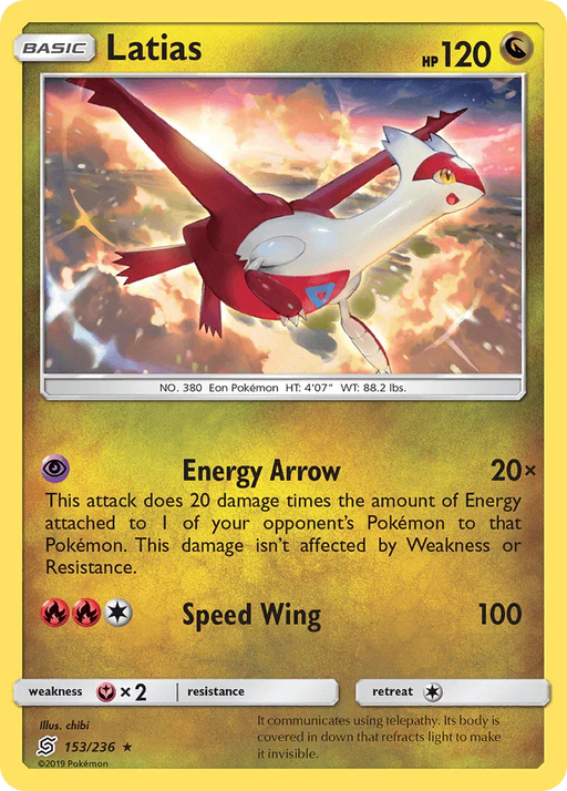 Latias (153/236) [Sun & Moon: Unified Minds] - for just $0.30! 