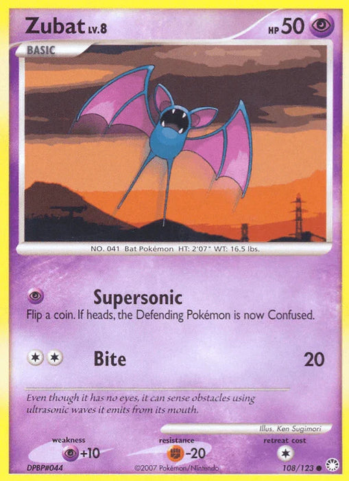 Zubat (108/123) [Diamond & Pearl: Mysterious Treasures] - for just $0.20! 