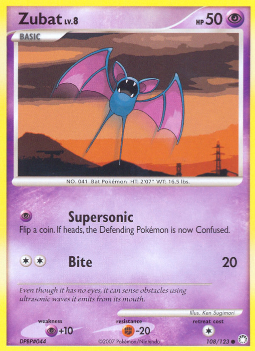 Zubat (108/123) [Diamond & Pearl: Mysterious Treasures] - Just $0.10! Shop now at Retro Gaming of Denver