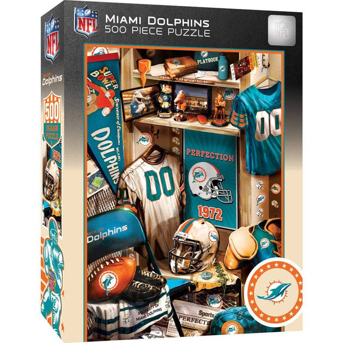 Miami Dolphins - Locker Room 500 Piece Jigsaw Puzzle - for just $16.99! 