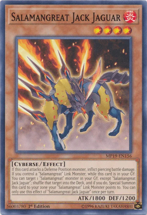 Salamangreat Jack Jaguar [MP19-EN156] Common - for just $0.10! 