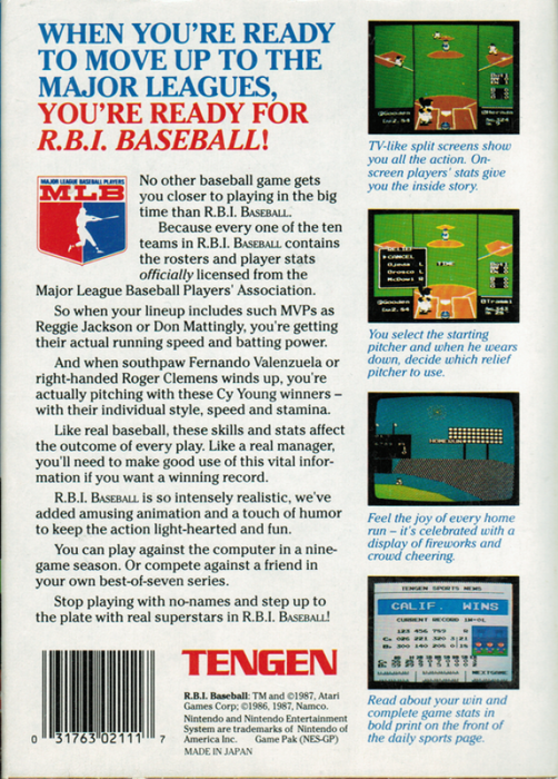 RBI Baseball – Nintendo Entertainment System (NES) - for just $9.99! 