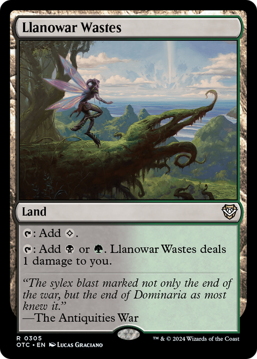 Llanowar Wastes (OTC-305) - Outlaws of Thunder Junction Commander - for just $0.84! 