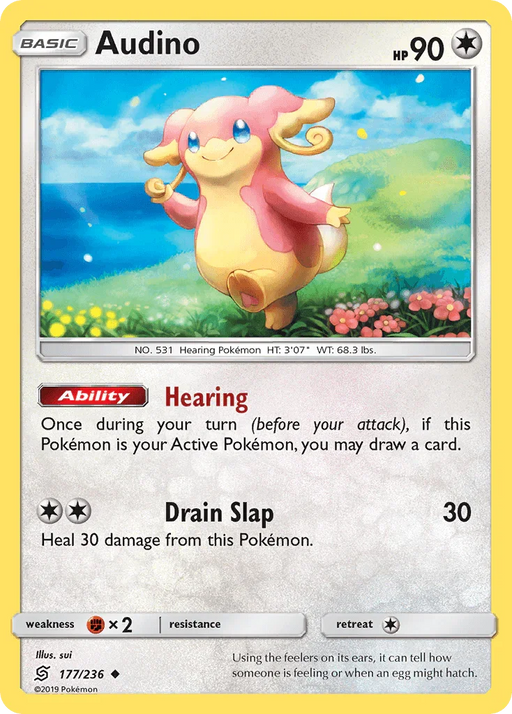 Audino (177/236) [Sun & Moon: Unified Minds] - for just $0.10! 