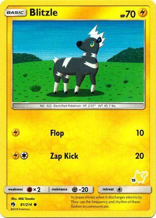 Blitzle (81/214) (Pikachu Stamp #19) [Battle Academy 2020] - for just $0.10! 