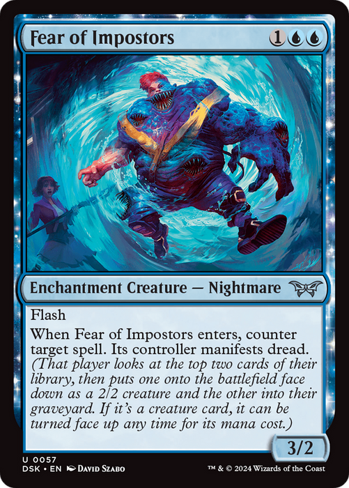 Fear of Impostors (DSK-057) - Duskmourn: House of Horror: (enchantment) Foil - for just $0.06! 