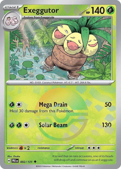 Exeggutor (002/131) (Poke Ball Pattern) [Scarlet & Violet: Prismatic Evolutions] - for just $0.15! 