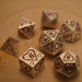 Valentine Pink and Silver Heart Metal Dice Set - Just $39.99! Shop now at Retro Gaming of Denver