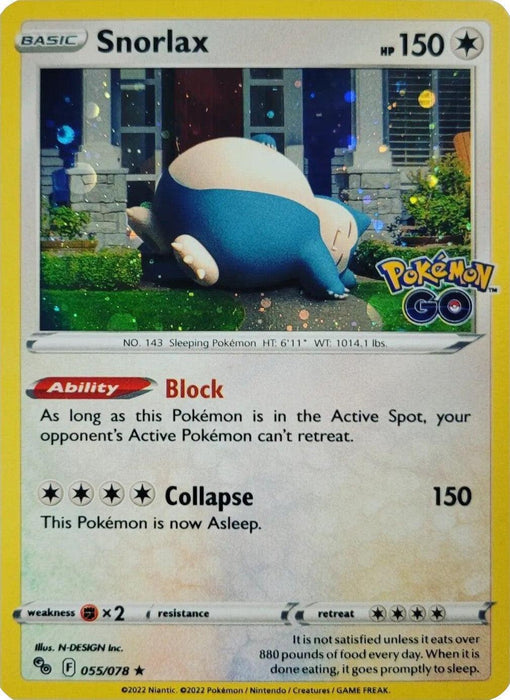 Snorlax (055/078) (Cosmos Holo) [Pokémon GO] - for just $2.55! 