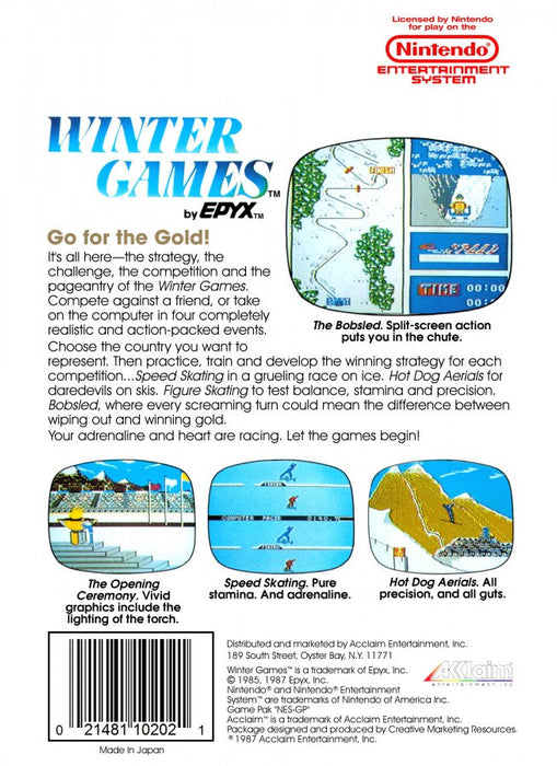 Winter Games – Nintendo Entertainment System (NES) - for just $4.99! 