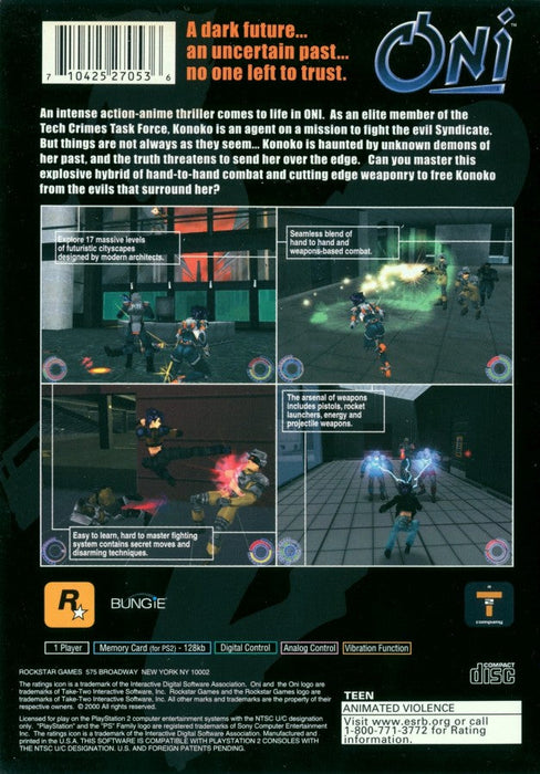 Oni – PlayStation 2 (PS2) - for just $22.99! 