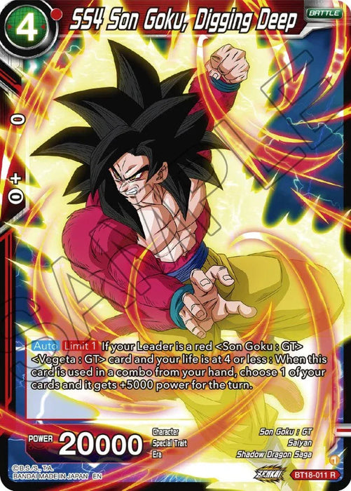 SS4 Son Goku, Digging Deep (BT18-011) [Dawn of the Z-Legends] - for just $0.10! 