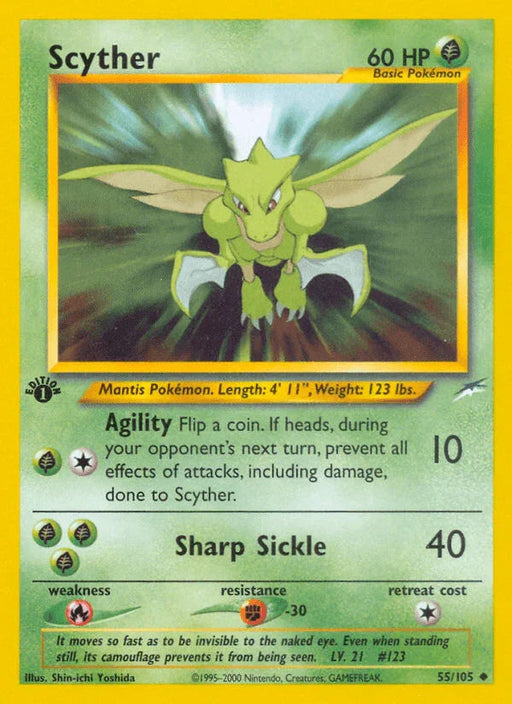 Scyther (55/105) [Neo Destiny 1st Edition] - for just $5.45! 