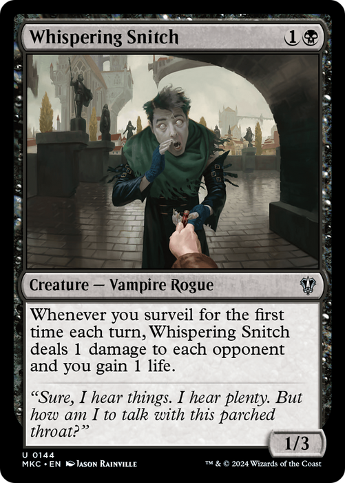 Whispering Snitch (MKC-144) - Murders at Karlov Manor Commander - for just $0.05! 