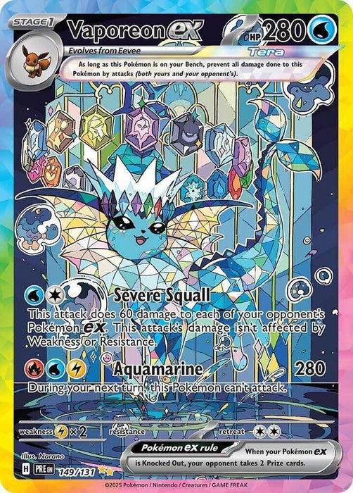 Vaporeon ex (149/131) [Scarlet & Violet: Prismatic Evolutions] - for just $120.35! 