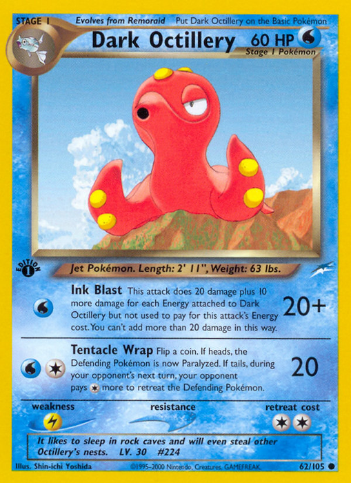 Dark Octillery (62/105) [Neo Destiny 1st Edition] - Just $0.70! Shop now at Retro Gaming of Denver