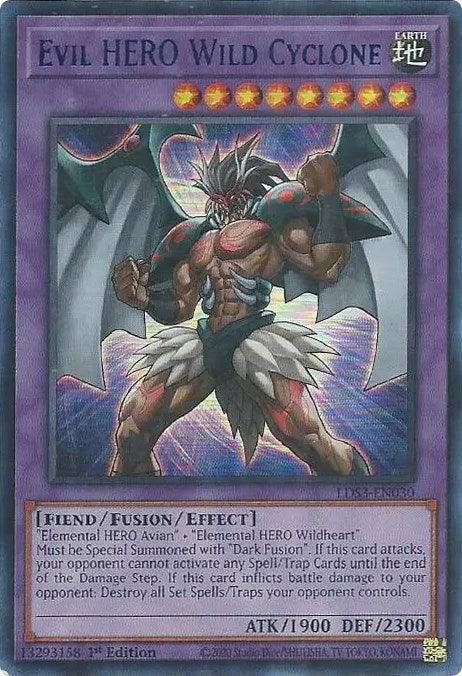 Evil HERO Wild Cyclone (Blue) [LDS3-EN030] Ultra Rare - for just $0.10! 