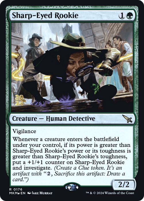 Sharp-Eyed Rookie (PRE-176) - Murders at Karlov Manor Promos Foil - for just $0.13! 
