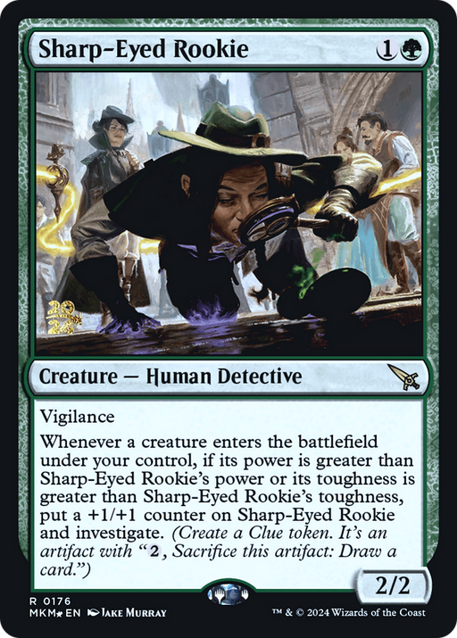 Sharp-Eyed Rookie (PRE-176) - Murders at Karlov Manor Promos Foil - for just $0.13! 