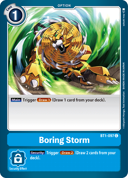 Boring Storm [BT1-097] [Release Special Booster Ver.1.0] - Just $0.09! Shop now at Retro Gaming of Denver