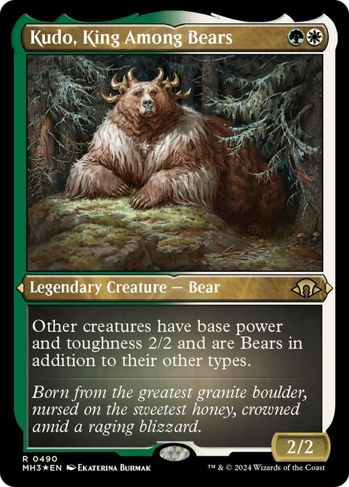 Kudo, King Among Bears (Foil Etched) [Modern Horizons 3] - Just $0.75! Shop now at Retro Gaming of Denver