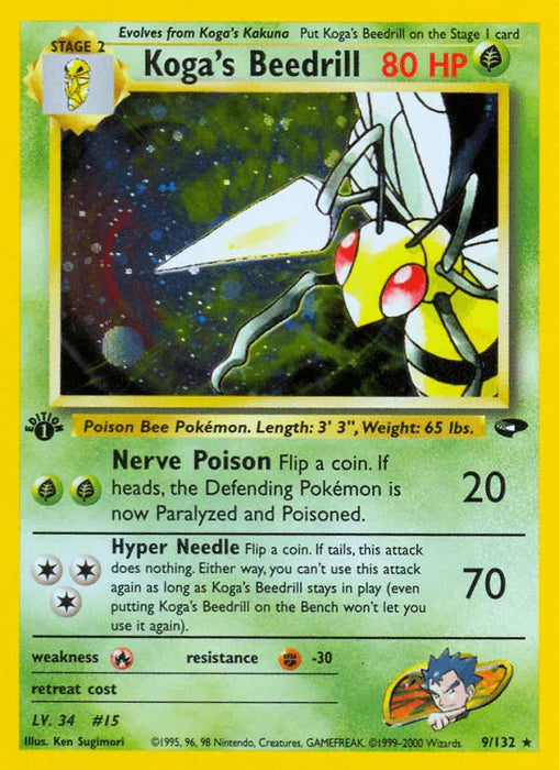 Koga's Beedrill (9/132) [Gym Challenge 1st Edition] - for just $52.15! 