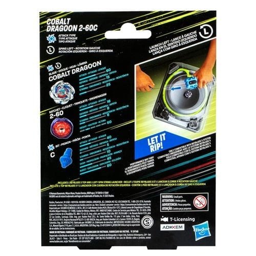 Beyblade X Cobalt Dragoon 2-60C Deluxe Left-Spin String Launcher Set - for just $27.99! 