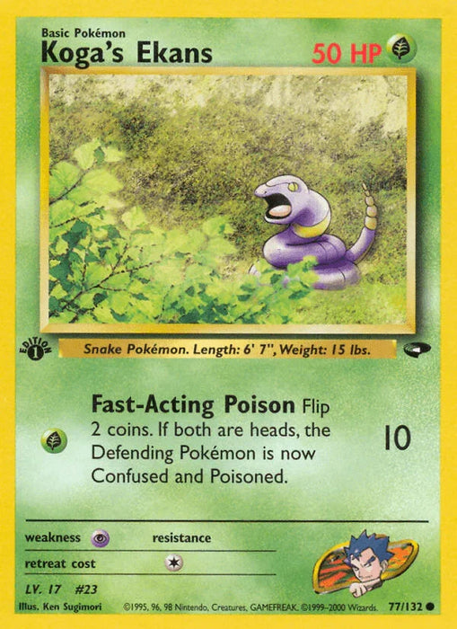 Koga's Ekans (77/132) [Gym Challenge 1st Edition] - for just $0.50! 