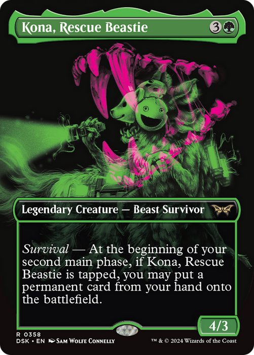 Kona, Rescue Beastie (DSK-358) - Duskmourn: House of Horror (Borderless) Foil - for just $1.14! 