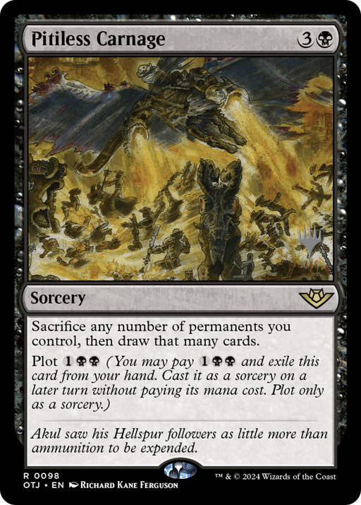 Pitiless Carnage (PPOTJ-098) - Outlaws of Thunder Junction Promos - for just $0.17! 