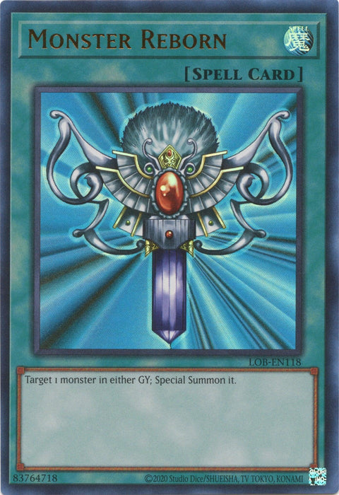 Monster Reborn (25th Anniversary) [LOB-EN118] Ultra Rare - for just $2.65! 