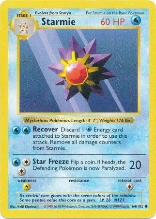 Starmie (64/102) [Base Set Shadowless Unlimited] - for just $1.50! 