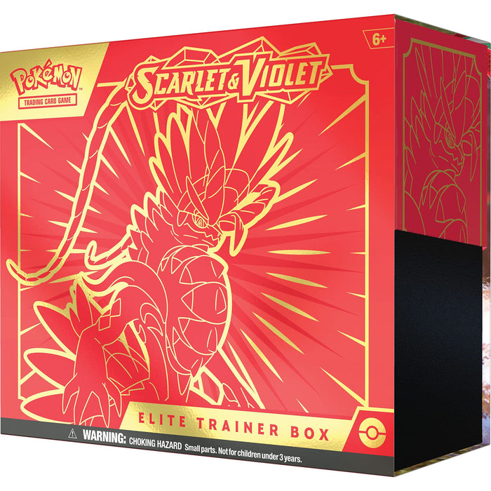 Pokémon TCG: Scarlet & Violet Elite Trainer Box - Koraidon Red (1 Full Art Promo Card, 9 Boosters and Premium Accessories) - Just $49.99! Shop now at Retro Gaming of Denver