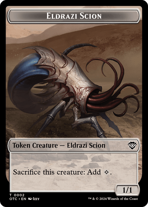 Eldrazi Scion // Treasure Double-Sided Token [Outlaws of Thunder Junction Commander Tokens] - for just $0.15! 
