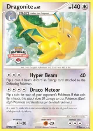 Dragonite (2/146) (National Championship) [Diamond & Pearl: Legends Awakened] - for just $50.25! 