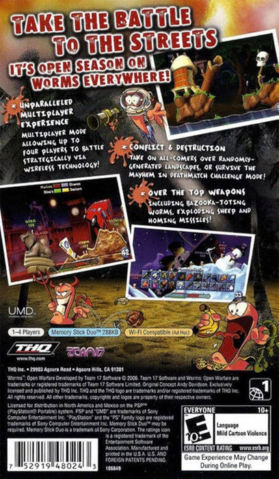 Worms: Open Warfare – PlayStation Portable (PSP) - for just $9.99! 