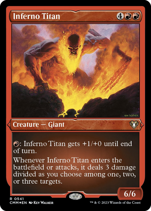 Inferno Titan (Foil Etched) [Commander Masters] - Just $0.20! Shop now at Retro Gaming of Denver