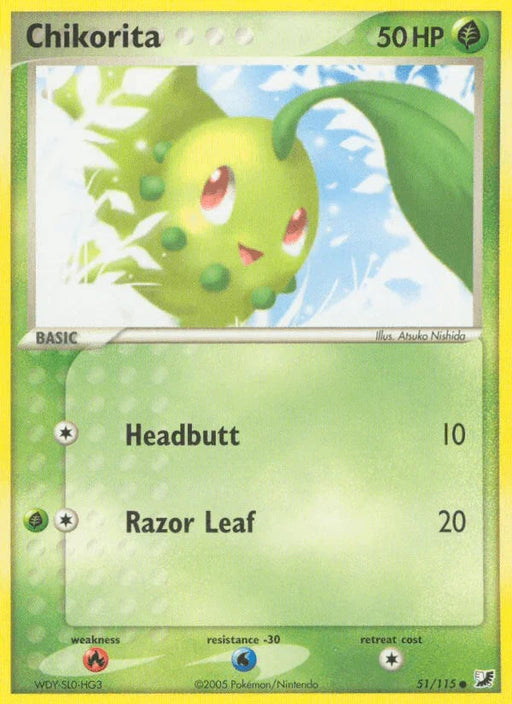 Chikorita (51/115) [EX: Unseen Forces] - for just $0.45! 