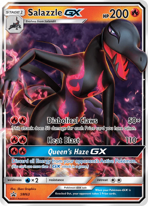 Salazzle GX (SM63) [Sun & Moon: Black Star Promos] - for just $1.05! 