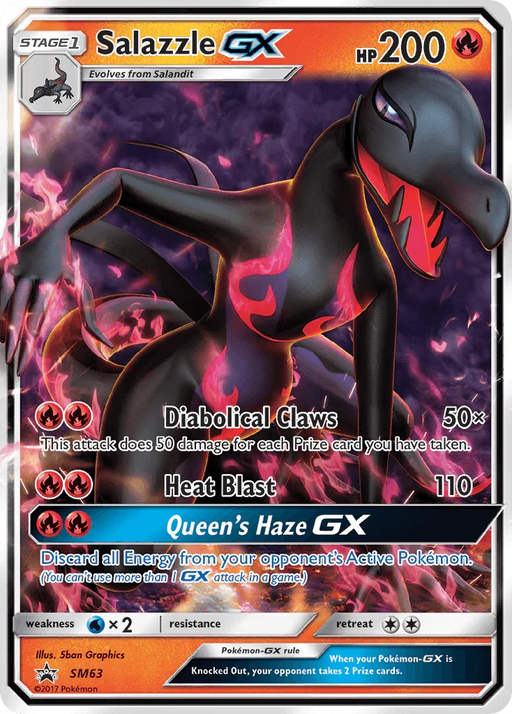 Salazzle GX (SM63) [Sun & Moon: Black Star Promos] - for just $1.10! 