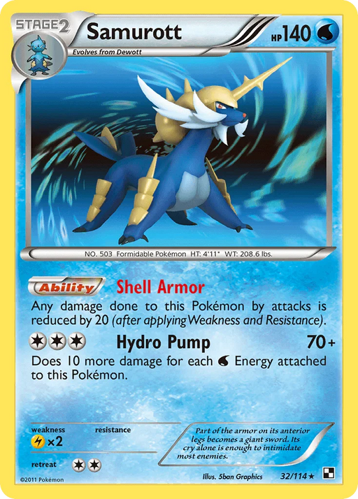 Samurott (32/114) [Black & White: Base Set] - for just $1.10! 