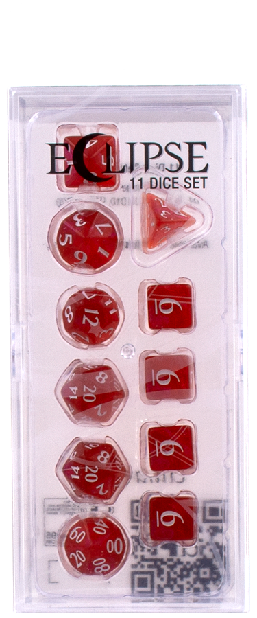 Ultra PRO: 11-Dice Set - Eclipse (Apple Red) - Just $9.95! Shop now at Retro Gaming of Denver