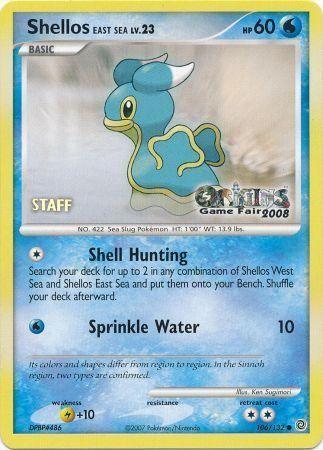 Shellos East Sea (106/132) (Origins Game Fair 2008 Staff) [Nintendo: Black Star Promos] - for just $51.35! 