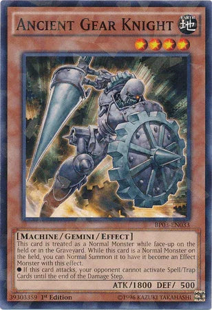 Ancient Gear Knight [BP03-EN033] Shatterfoil Rare - for just $0.30! 