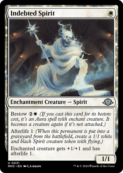 Indebted Spirit (MH3-031) - Modern Horizons 3: (enchantment) - for just $0.08! 